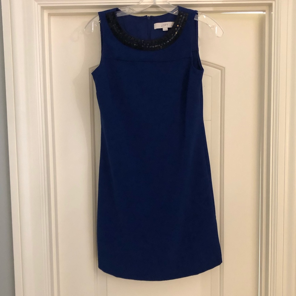 Loft blue shift dress